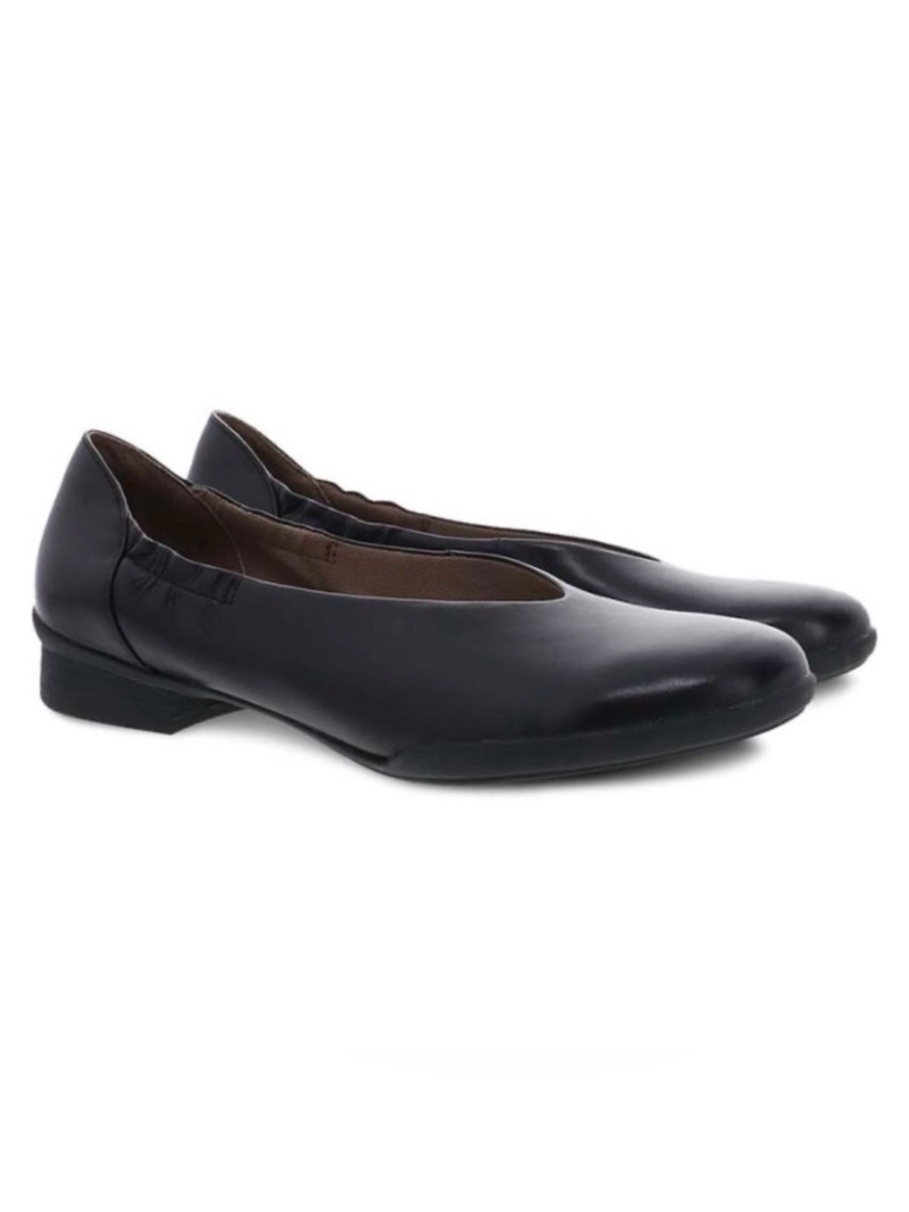 Dansko Kira Black Ballet Flat Leather Size 41